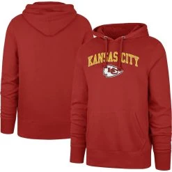 '47 Men's Red Kansas City Chiefs Arch Game Headline Pullover Hoodie