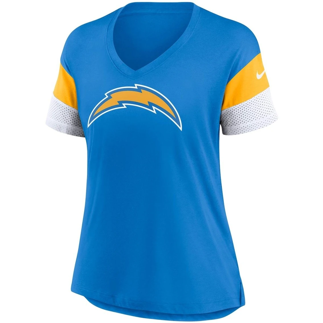 Nike Women's Powder Blue Los Angeles Chargers Team Logo Fashion Performance Tri-Blend V-Neck T-Shirt 5 Nike Women's Powder Blue Los Angeles Chargers Team Logo Fashion Performance Tri-Blend V-Neck T-Shirt - Image 3