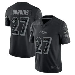 Nike Men's J.K. Dobbins Black Baltimore Ravens RFLCTV Limited Jersey