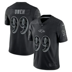 Nike Men's Odafe Oweh Black Baltimore Ravens RFLCTV Limited Jersey