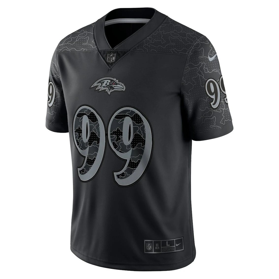 Nike Men's Odafe Oweh Black Baltimore Ravens RFLCTV Limited Jersey 6 Nike Men's Odafe Oweh Black Baltimore Ravens RFLCTV Limited Jersey - Image 4