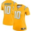 Nike Women's Justin Herbert Gold Los Angeles Chargers Inverted Legend Jersey -Mitchell & Ness store DSCO1161595823 1853