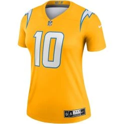 Nike Women's Justin Herbert Gold Los Angeles Chargers Inverted Legend Jersey 8 Nike Women's Justin Herbert Gold Los Angeles Chargers Inverted Legend Jersey -Mitchell & Ness store DSCO1161595823 1853 ALT2