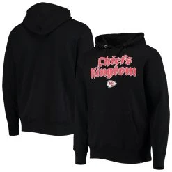 '47 Men's Black Kansas City Chiefs Wordmark Regional Headline Pullover Hoodie
