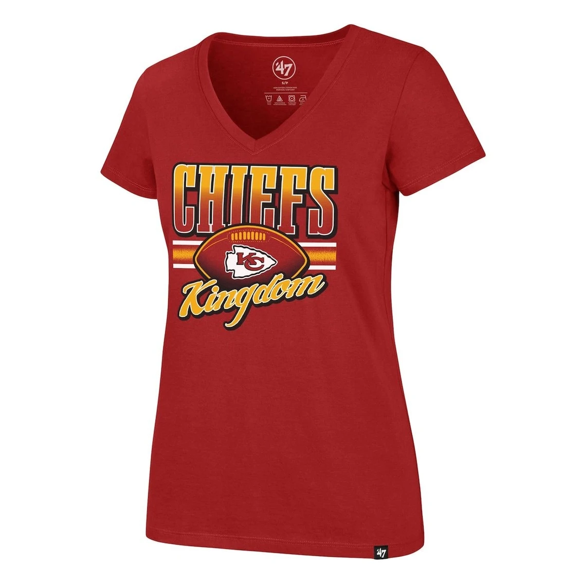 '47 Women's Red Kansas City Chiefs Team Regional Ultra Rival V-Neck T-Shirt 5 '47 Women's Red Kansas City Chiefs Team Regional Ultra Rival V-Neck T-Shirt - Image 3