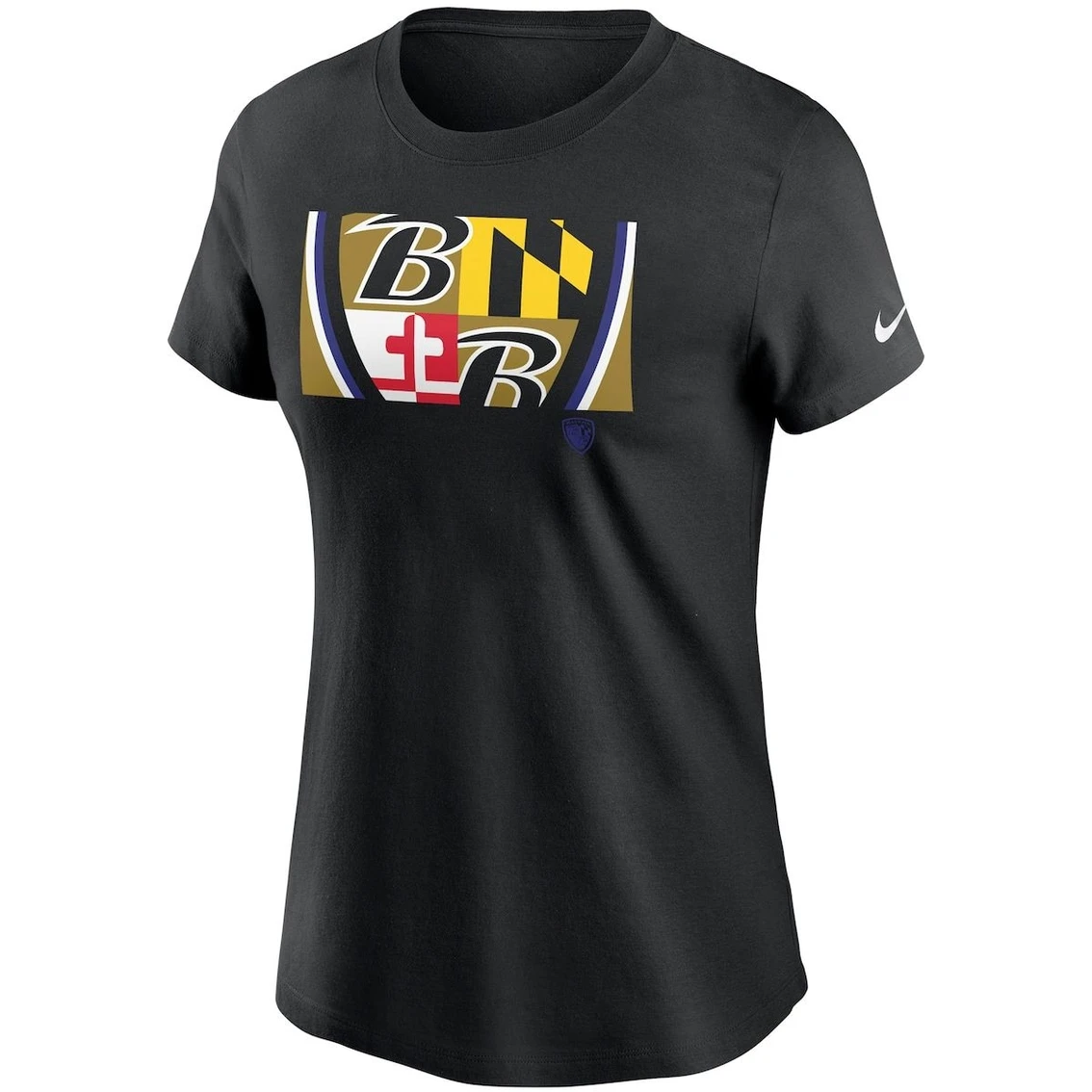 Nike Women's Black Baltimore Ravens Hometown Collection T-Shirt 5 Nike Women's Black Baltimore Ravens Hometown Collection T-Shirt - Image 3