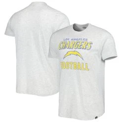 '47 Men's Heathered Gray Los Angeles Chargers Brand Dozer Franklin T-Shirt