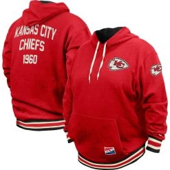 New Era Men's Red Kansas City Chiefs Big & Tall NFL Pullover Hoodie