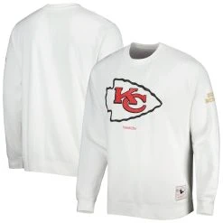 Mitchell & Ness Men's White Kansas City Chiefs VIP Rings Crew Sweatshirt